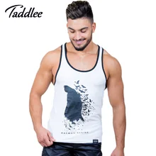 Taddlee бренд 2-pack для мужчин майка фитнес Singlets для мужчин s жилет без рукавов хлопок вздох Танк хип-хоп топы жилет облегающая футболка