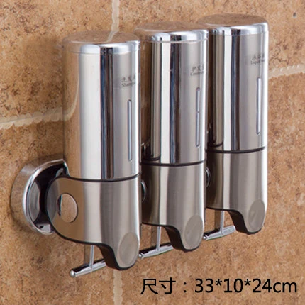

Stainless Steel Wall-mounted Wall Manual Shower Gel Bottle Box To Soap Dispenser Hand Sanitizer Bathroom Accessories Wall Mount