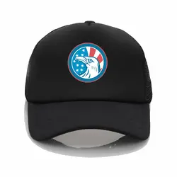 Последняя Орел США печать сетки кепки Модные мужские и женские бейсболка для улицы летняя шляпа от солнца