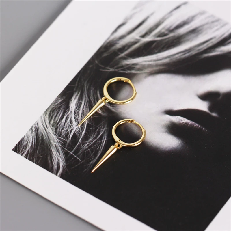 CANNER Gold Color Small Hoop Earrings for Women Girls 925 Silver Mini Circle Earrings Jewelry Zircon Star Earings H50 - Окраска металла: 12