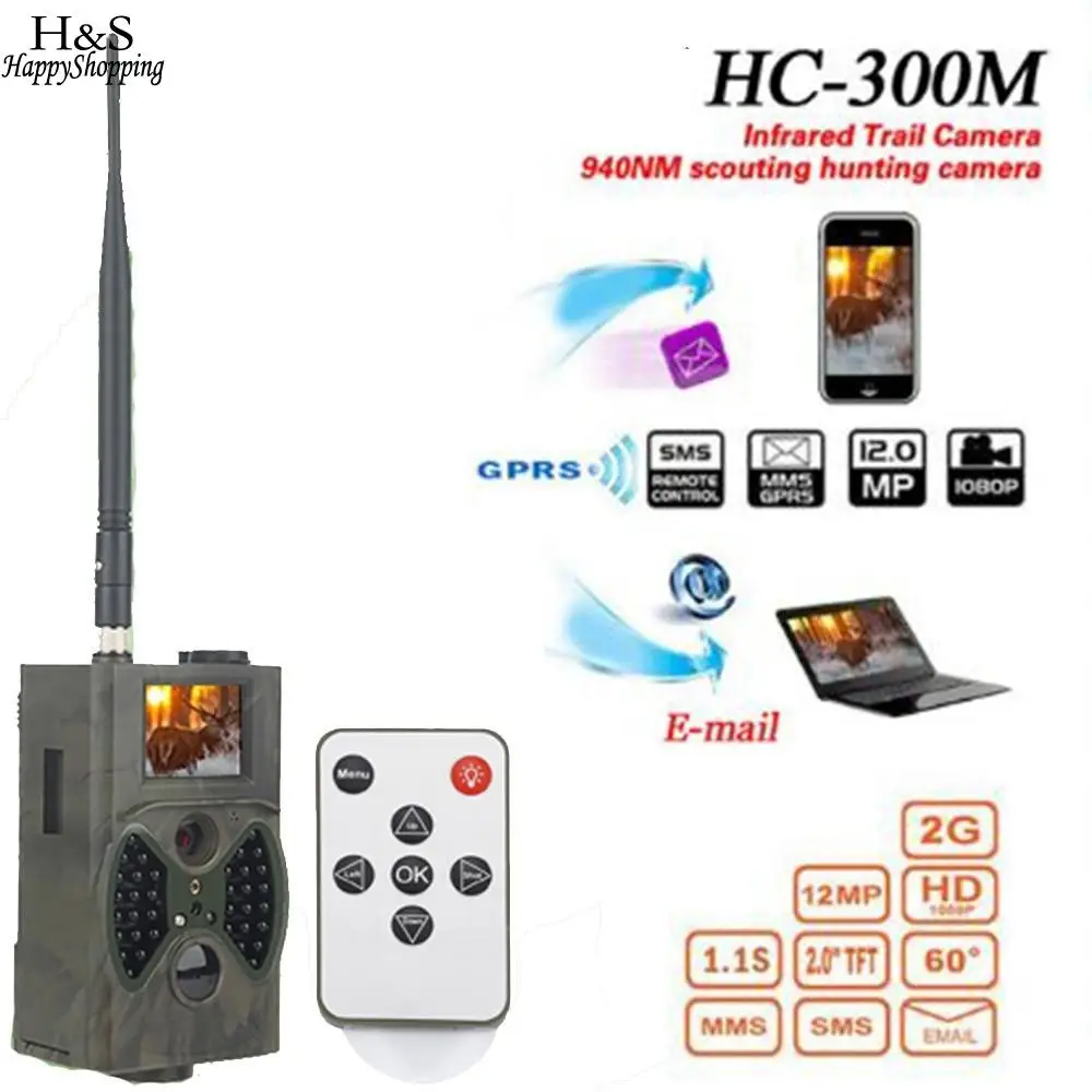 

HC300M Vision GPRS Camera Trail MMS 940NM Hunting 12M Camera 1080P Trap Night Hunting Infrared Digital HD Camera GSM Scouting