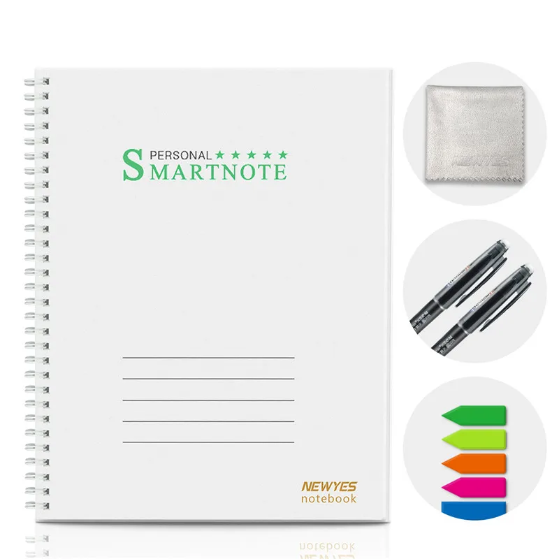 

NEWYES dot grid Smart Reusable Erasable Spiral A4 Notebook Paper Notepad Diary Journal Office School Travelers Drawing Gift