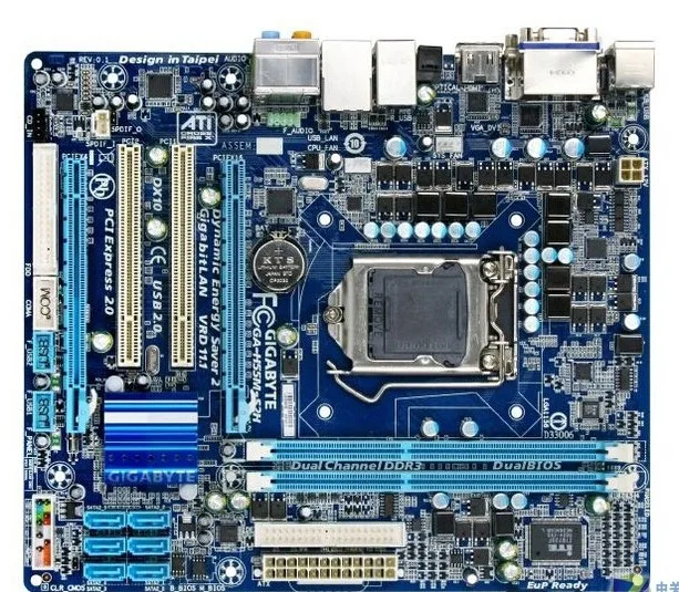 Gigabyte GA-H55M-S2H оригинальная материнская плата LGA 1156 DDR3 H55M-S2H 8 гб поддержка i3 i5 i7 настольная материнская плата