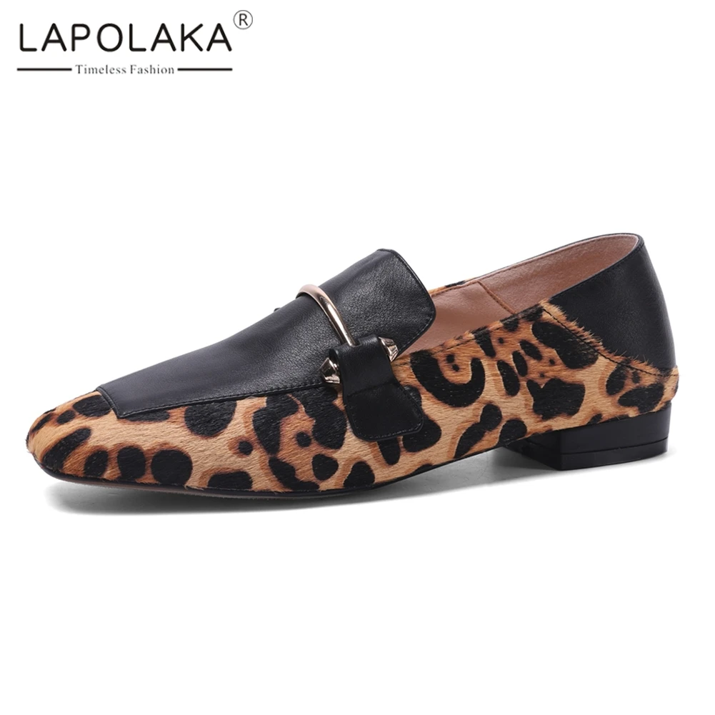 

Lapolaka New Arrivals Summer Pumps Woman Shoes Genuine Leather Horsehair Slip On Chunky Heels Hot Shoes Woman Pumps Female