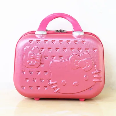 Мультяшная косметичка hello kitty Hellokitty, косметичка для макияжа, 14 дюймов, милый туристический чемодан, багажная коробка, чемодан Maleta Valise - Цвет: 4