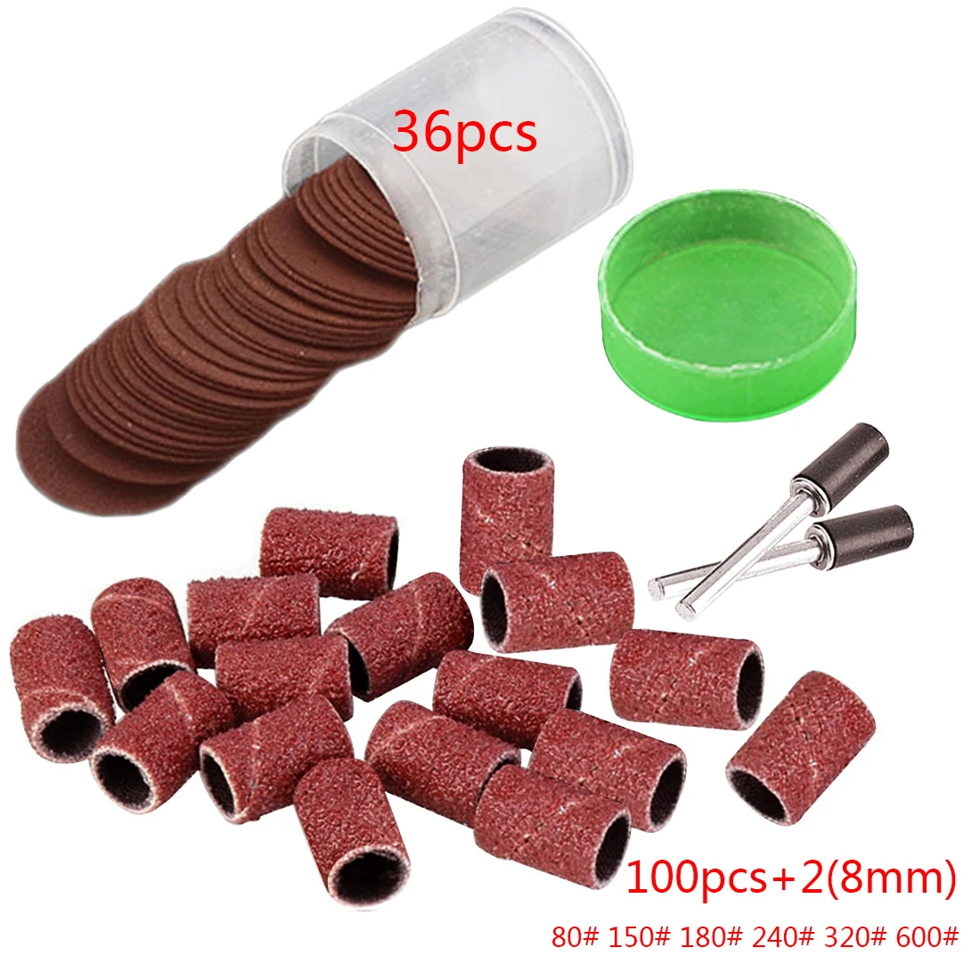 

136pc Sandpaper Paper and Resin Cutter Dremel Grinding Polish Accessory for Rotary Power Tool Wood Metal Engraving
