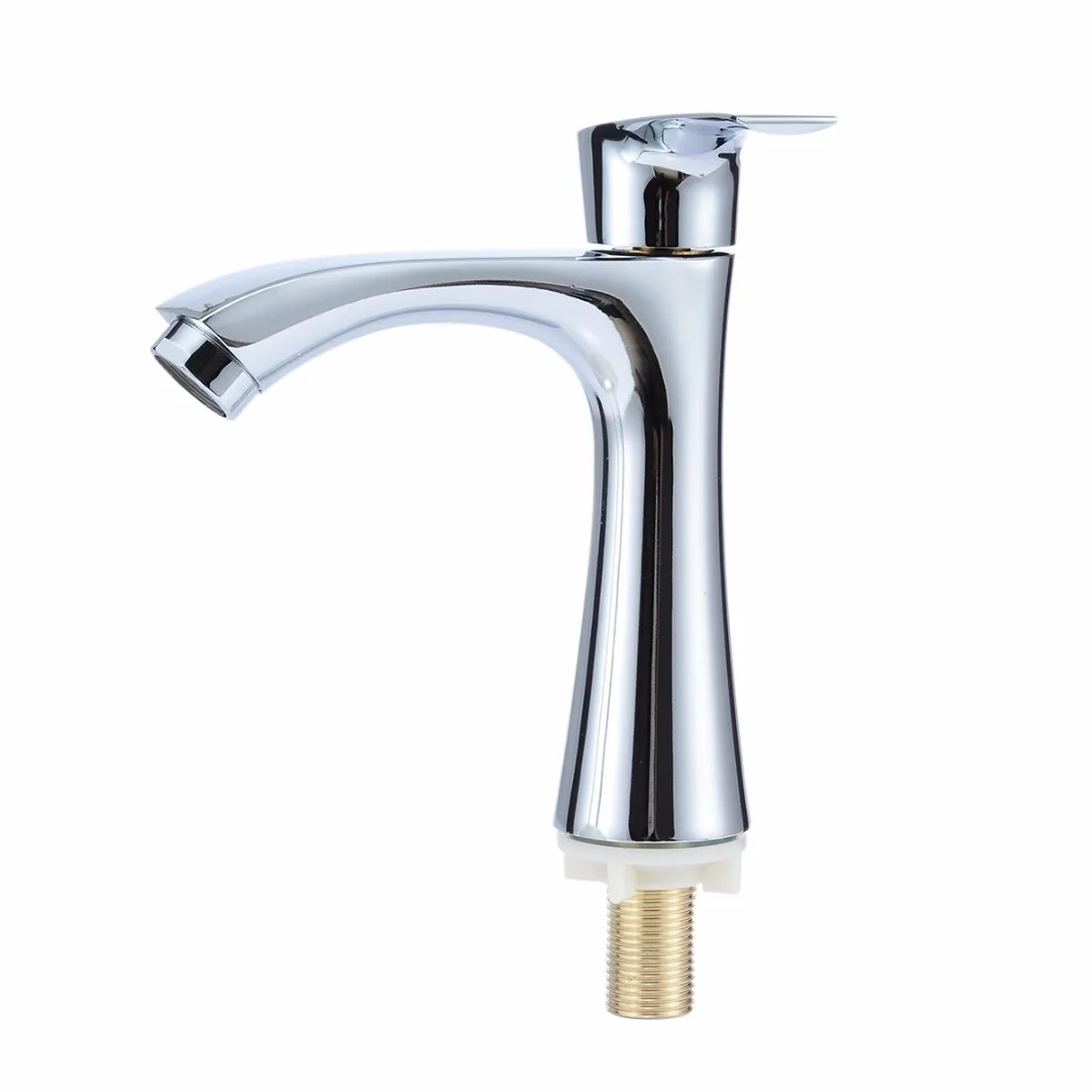 

High Quality G1/2'' Bathroom Sink Faucet Single Hole Cold Water Kitchen Sink Tap Bath Basin Faucets Mayitr Bathroom Fixture