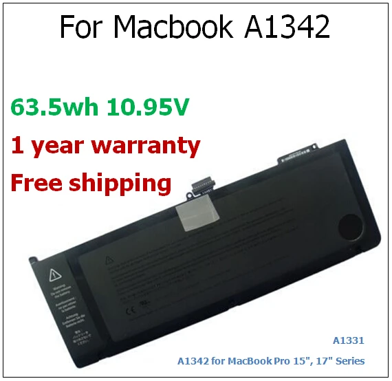 

63.5wh Laptop Battery for Macbook A1342 for apple A1331 A1342 for MacBook Pro 15 ", 17" Series