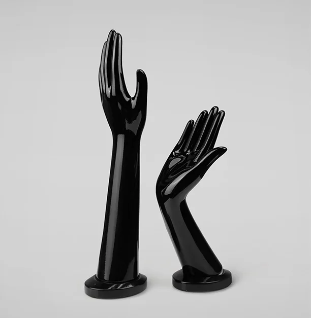 

Black And White Female Glossy Mannequin Hand For Display