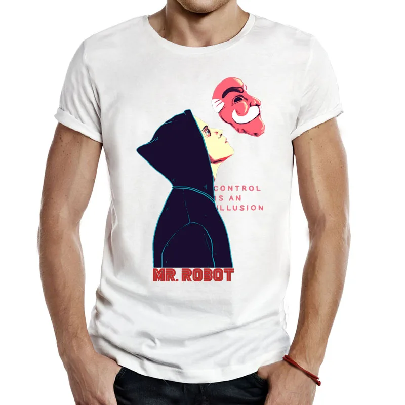 

Mr Robot Control Is An Illusion Tees T Shirts Men Unisex T Shirts Television Tv Show Casual Apparel Fashion Novelty Q270
