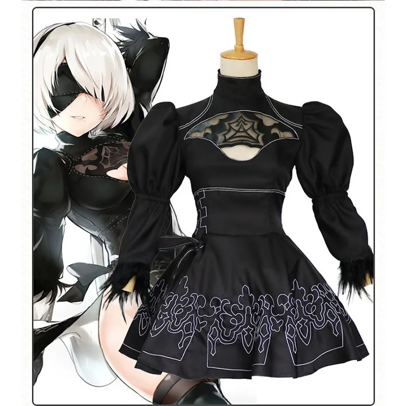 

NieR: Automata YoRHa No.2 Type B Cosplay Dress and YoRHa No. 9 Type S Uniforms NieR : Automata 2B 9S Cosplay Costume