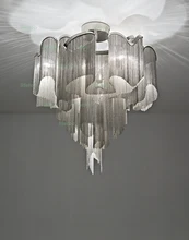 terzani stream ceiling light aluminum chain modern novelty lighting fixture ceiling lamp iridescent light project