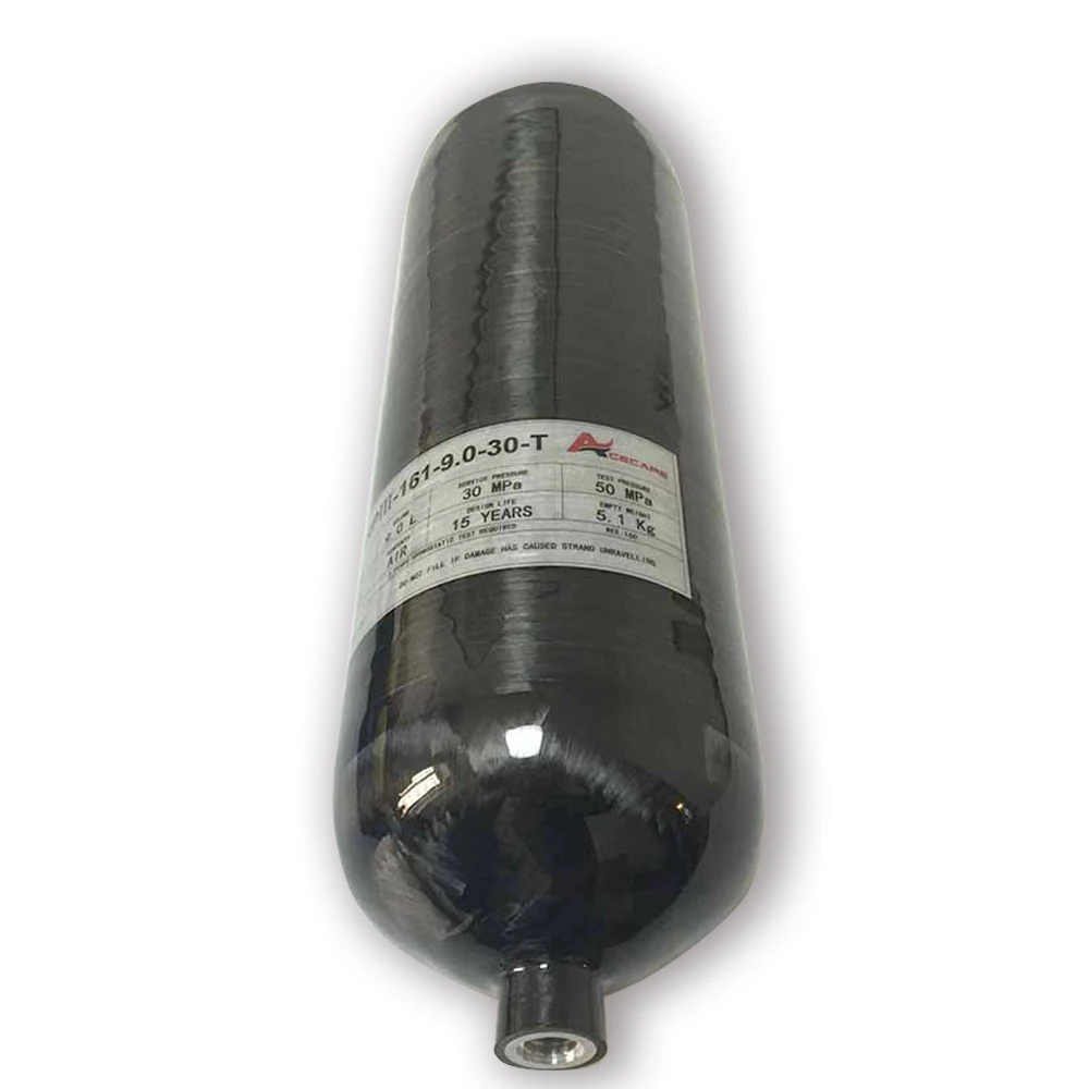 AC3090 air rifles pressure HPA tank 300bar 9L black scuba tank carbon fiber cylinder for oxygen cylinder paintball tank ACECARE