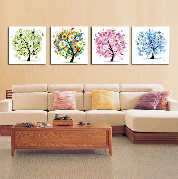 ==> [Free Shipping] Buy Best Paintings Art Pictures Canvas Poster 4 Pieces Online with LOWEST Price