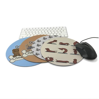 

congsipad Dachshund Yoga New Small Size Round Mouse Pad Non-Skid Rubber Pad High quality mouse pad cheap price