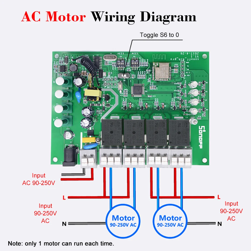 Sonoff 4CH R2/4CH Pro R2 10A/банда 4 канала Wifi смарт-коммутатор 433 МГц РЧ пульт дистанционного управления Wifi освещение 4 устройства для Alexa Google