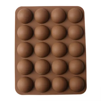 

Cake Tools Non-Stick Silicone 20-Half Ball Shaped Mini Truffles Mold For Chocolate Mould Baking Truffle Dessert Cake Decorating