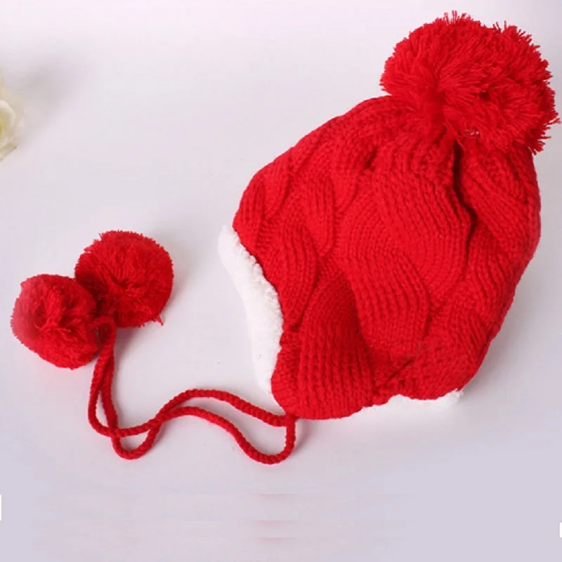 Акриловая kintted детская русский головной убор и шапка зимняя теплая куртка-бомбер шапка chapeau детская шапка ushanka для маленьких мальчиков девочек от 0 до 3 лет