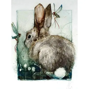 

Diy 5D Diamond painting cross stitch rabbit crystal square diamond mosaic unfinish decorative full diamond embroidery Mosquito