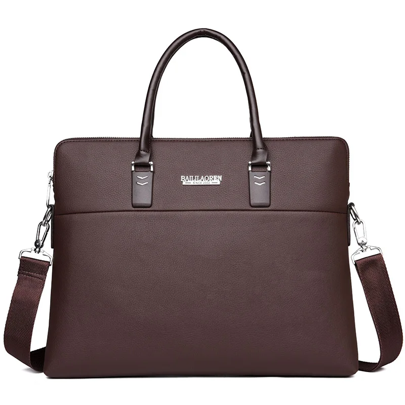 Мужская Черная кожа офис сумка коричневый портфель человека ноутбук Crossbody работать ноутбук сумки для деловых мужчин Bolsa masculina