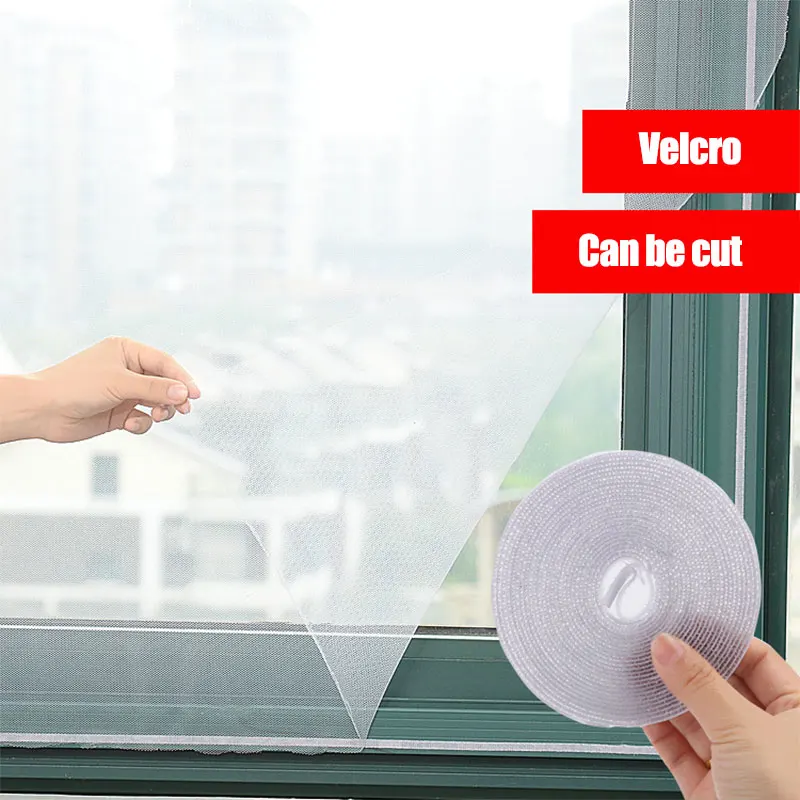 

1.3M*1.5M Insect Fly Mosquito Bug Mesh Window Screen Self-Adhesive Anti-Mosquito Net Flyscreen Curtain Home Supplies