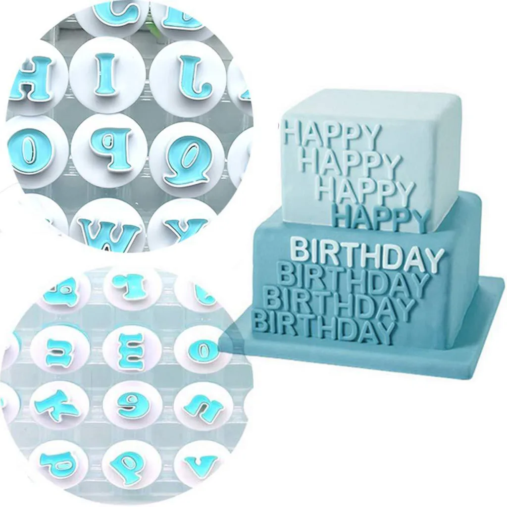 

Best Price Drop Shipping Letter Cake Tool Case Digital Fondant Stamp With DIY Mould Kitchen Tools Kitchen Gadgets Kitchen Tools
