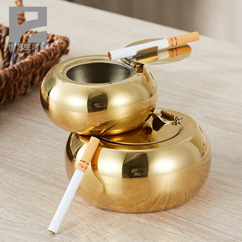Sealable ashtray Creative thickening drum ashtray Stainless Steel Fashion Bar Supplies with Covers Sealable ashtray Creative thickening drum ashtray Stainless Steel Fashion Bar Supplies with Covers