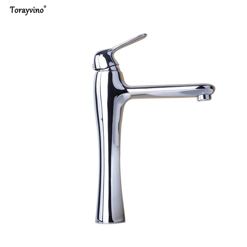 

Torayvino Bathroom Basin Vessel Sink Mixer Hot/Cold Water Tap Deck Mounted Single Handle Faucet Bathroom Chrome Basin Faucets