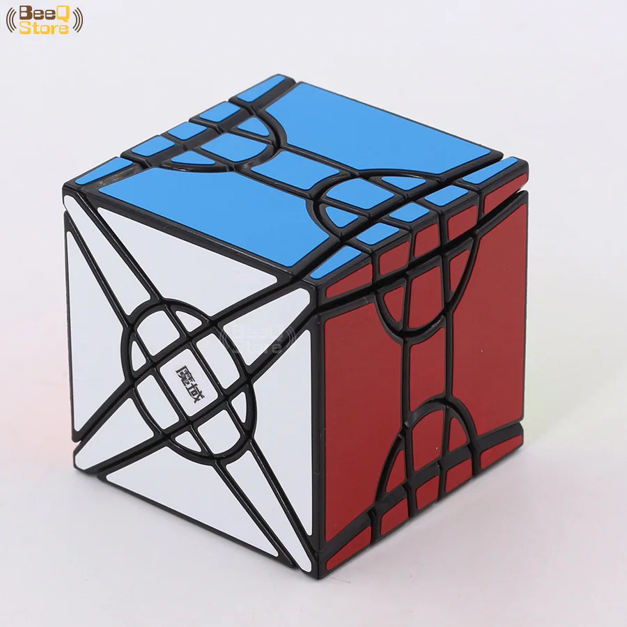 MoYu Yileng Fisher Time Wheel Cube, волшебный куб, головоломка, игрушка для соревнований, черный, без наклеек, необычная форма, твист, куб