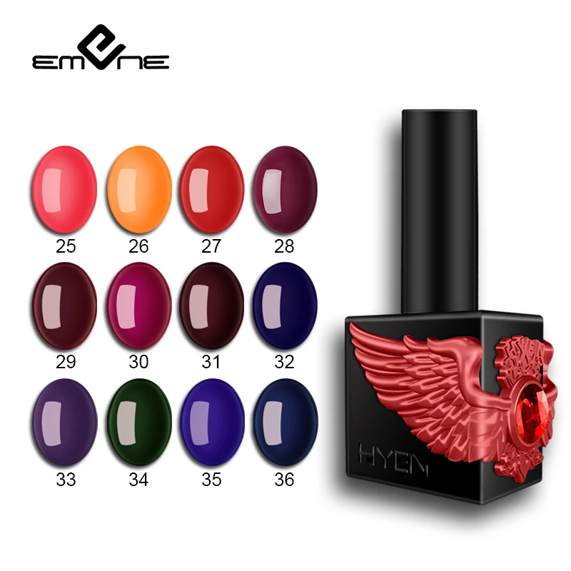 

HYEN 60 PCS/SET Gel Nail Polish Glitter LED UV Gel Varnish Nail Art Varnish Soak Off Gel Lacquer Pink 15ml Nail Gel Polish
