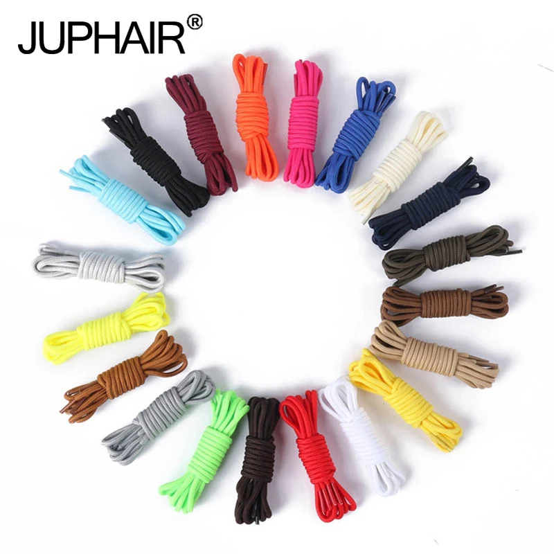 

50Pair Thick Round Lace Tooling Martin Boots Men Women Climbing Sports Shoes High Outdoor Basketball Rope Shoes White Black Gray