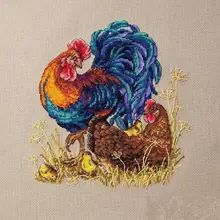 Высокое качество Прекрасный милый Счетный Набор для вышивки крестом Петух и курица семья цыпленок животное петух