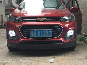 

eOsuns COB angel eye led daytime running light DRL + halogen Fog Light + Projector Lens for Chevrolet trax 2017-2019