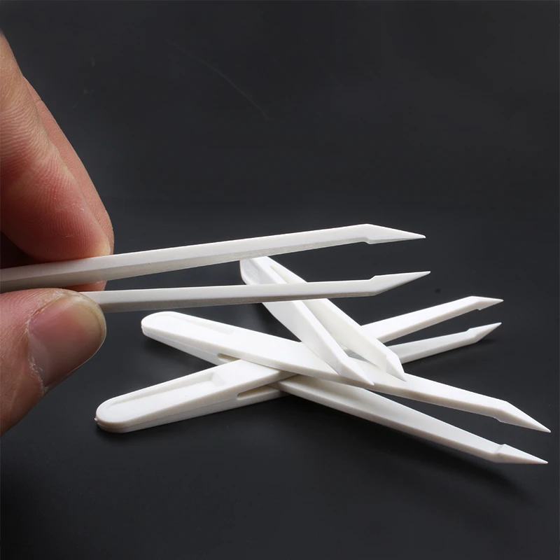5pcs/set 93302 white plastic Tweezers long flat nose Tweezers