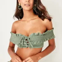 Топ Бикини Trendyol Haki с люверсами TBESS19WV0057