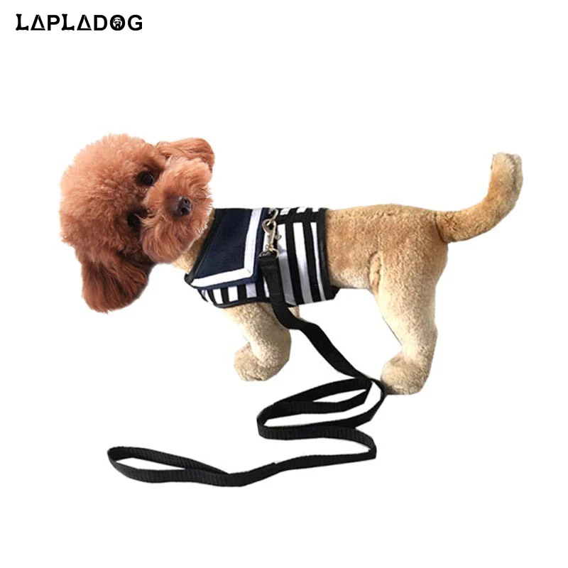 LAPLADOG Soft Mesh Striped Pet Puppy Dog Cat Harness Leash Set Strap Vest Lead Collar | Дом и сад