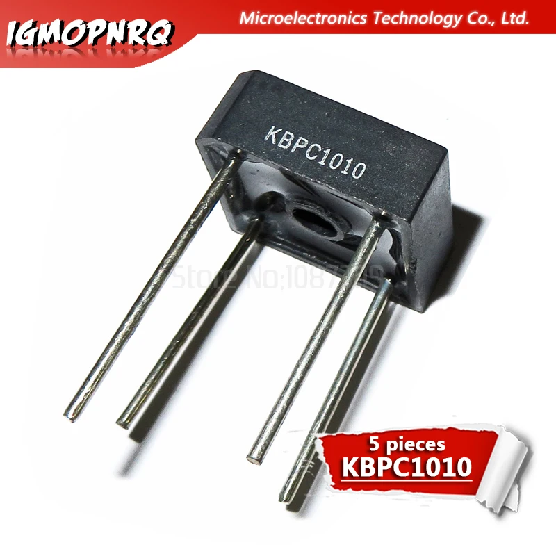 Диодный мост KBPC1010 10 А 1000 В выпрямитель KBPC610 KBPC608 KBPC606 5 шт. | Электронные компоненты