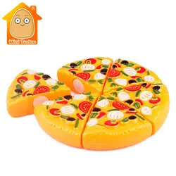Minitudou пластиковый миниатюрный еда разрезать овощи игрушка пицца детская Ролевые Игры развивающие Кухонные Игрушки для девочек и мальчиков