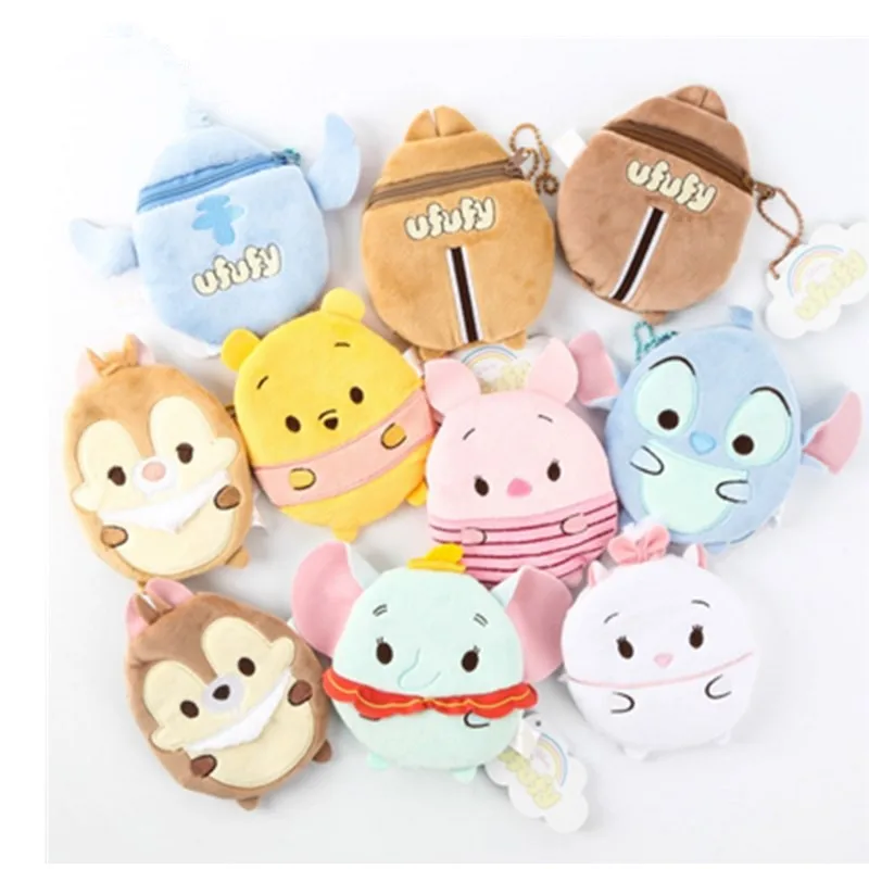 1pcs ufufy mickey donlad duck daisy squirrel cartoon toys Plush Purses 12X11cm many kinds WJ01