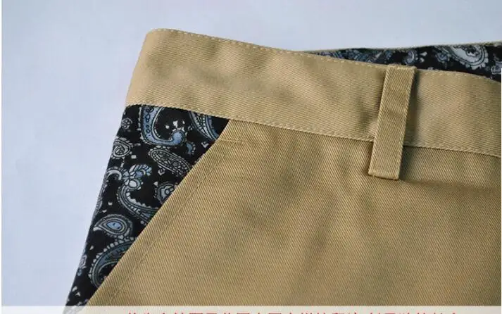 Новое поступление брюки-карго Штаны Для мужчин краткое свободные прямые пот Штаны мужской печать Повседневное Штаны цвета хаки на молнии