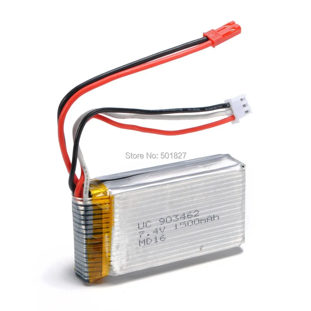 Koop YUKALA V913 25 7.4 V 1500 Mah lithium Cell Lipo Batterij Onderdelen Voor V913 2.4G 4CH Met Gyro RC Helicopter