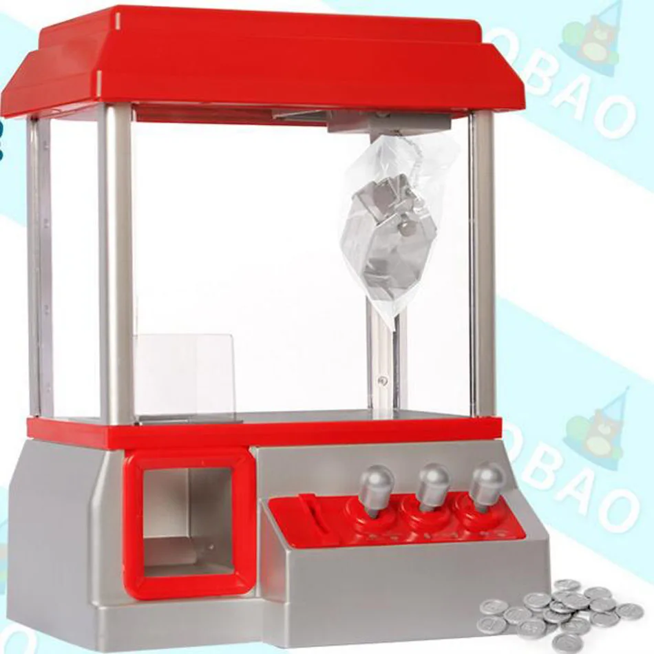 

2019 Candy Grabber Backlit Button Desktop Mini Dolls Grabber Machine Claw Toys Mini Arcade Vending Machine Slot Game For Kids