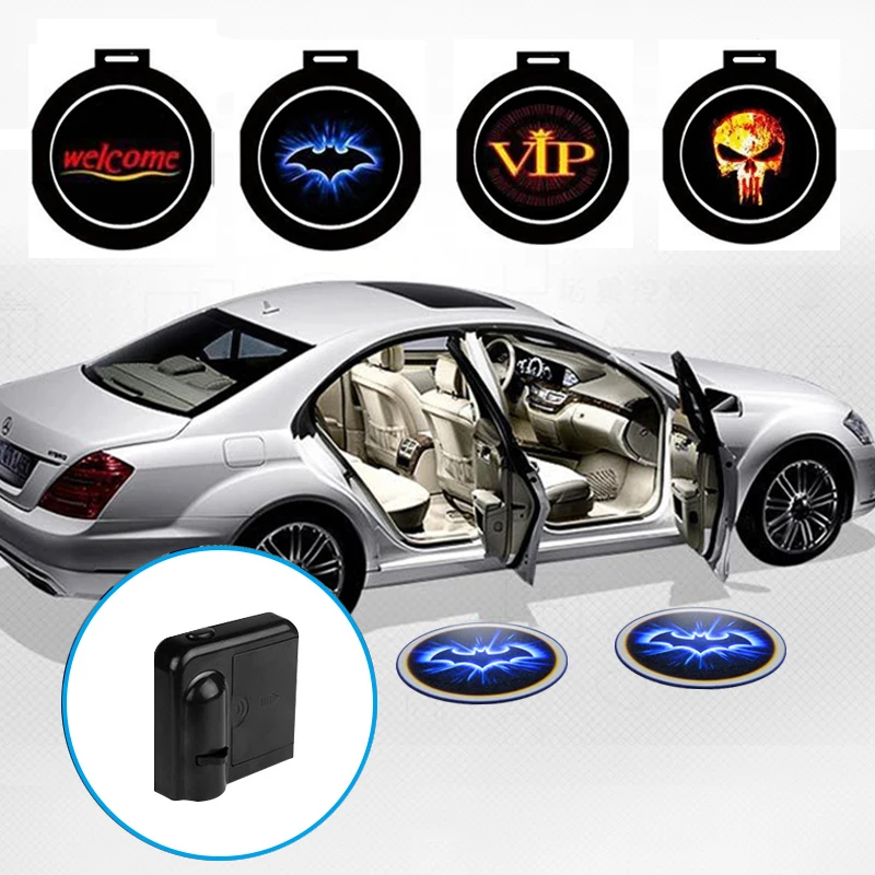 1 piece LED universal door welcome sign light wireless projector laser light for Chevrolet Mazda Audi Ford Honda BMW Toyota Kia (5)