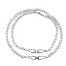 La moda de estilo Europeo y Americano Super largo joker necesario verano collar de perlas de cristal