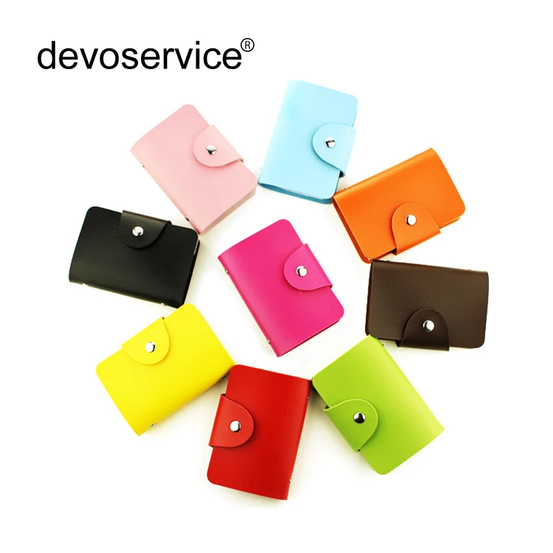 

2018 Fashion Card Stock Credit Card Holder Men Women Travel Cards Wallet PU Leather Buckle Business ID Popular Card Holders