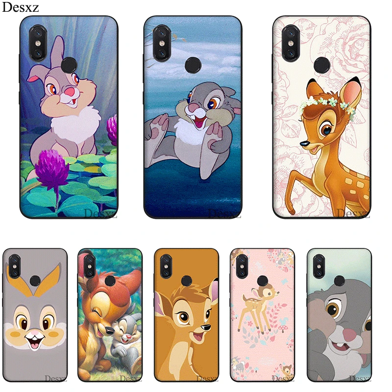 

Mobile Phone Case For Xiaomi Mi MAX 3 6 8 A2 Lite A1 A2 5X 6X F1 9 SE Silicone Cover Bambi Thumper Bag Shell Casing