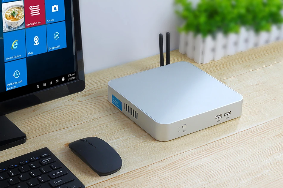 XCY мини-ПК Intel Celeron N3160 N2810 четырехъядерный Windows 10 неттоп minipc HDMI VGA 6x USB WiFi 1000 м Ethernet офисный мини настольный