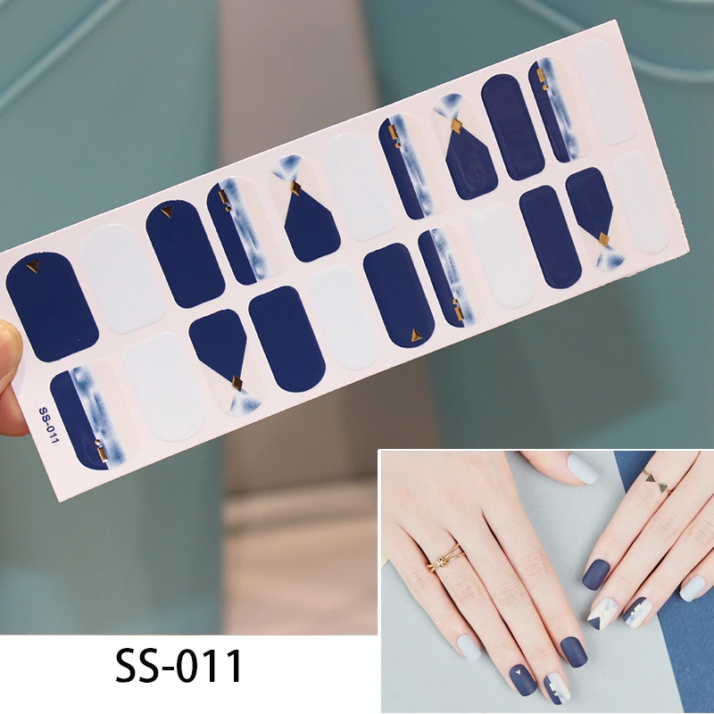 5 листов/Набор для дизайна ногтей, полностью полированные фольги, экологически чистые клеящиеся наклейки, Переводные советы, 3D водонепроницаемые Маникюр-наклейки для ногтей, салон