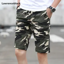 Lawrenceblack шорты мужские новые модные мужские дышащие Шорты повседневные шорты бермуды до колена эластичное Талия Брюки 1122