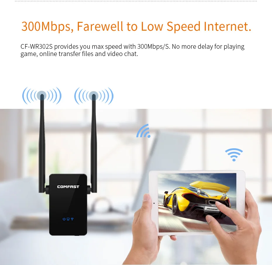 Comfast CF-WR302SWireless Wi-Fi маршрутизатор повторитель 300 м 10dBi антенна сигнал Wi-Fi повторитель 802.11N/B/G Roteador Wi-Fi Rang Extender